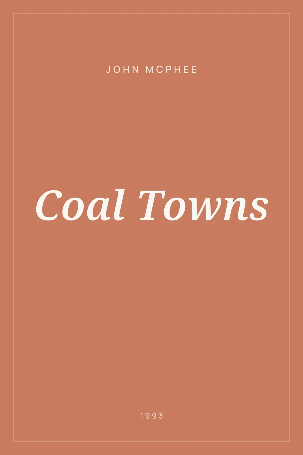Portada de Coal Towns