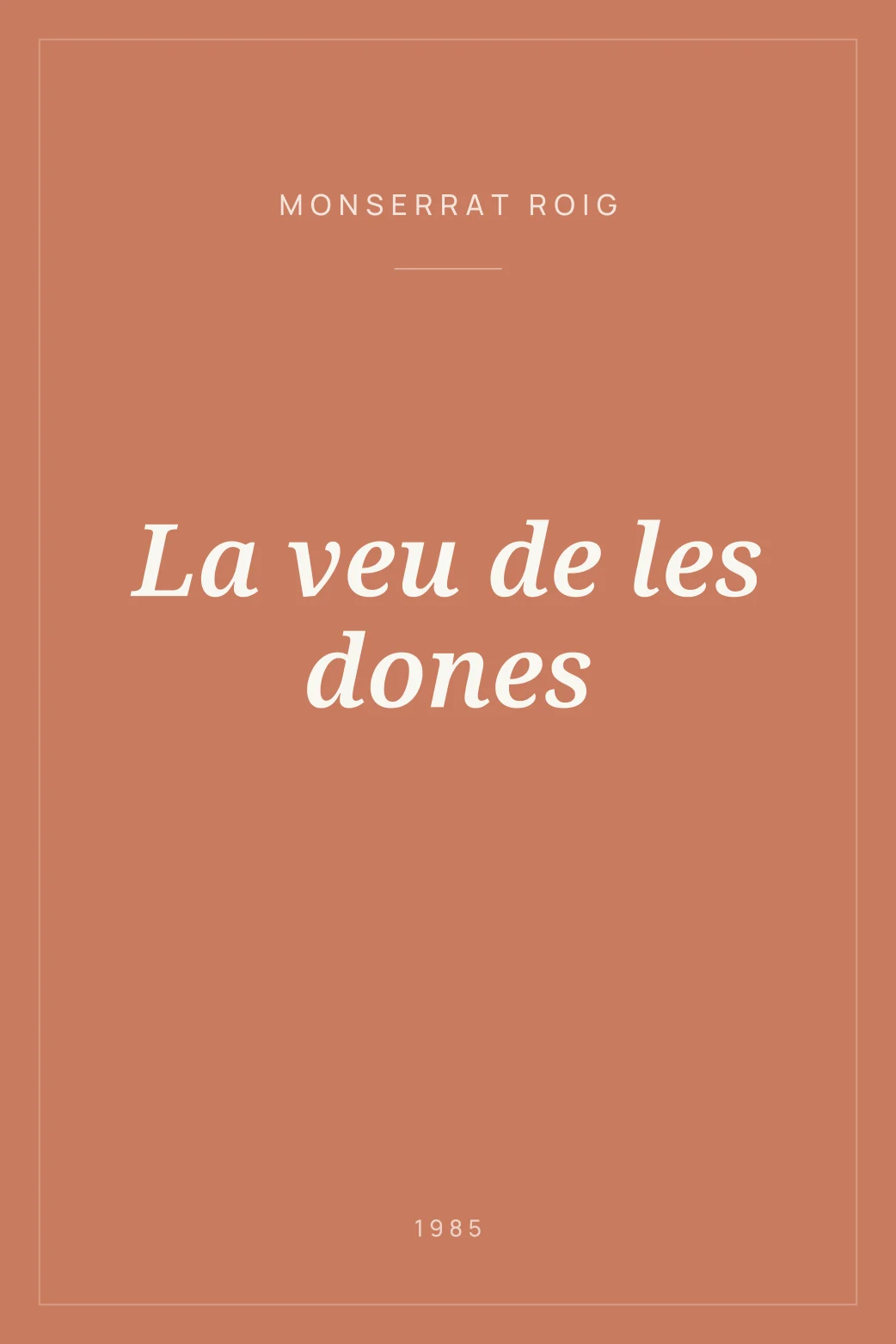 Portada de La veu de les dones