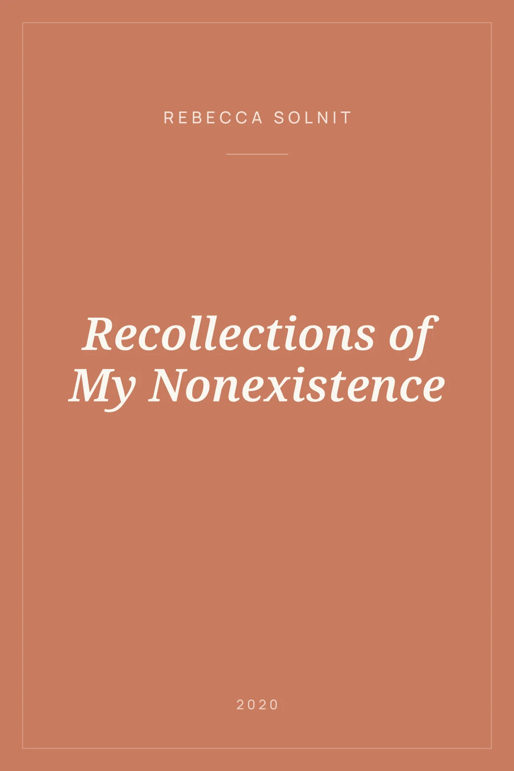 Portada de Recollections of My Nonexistence