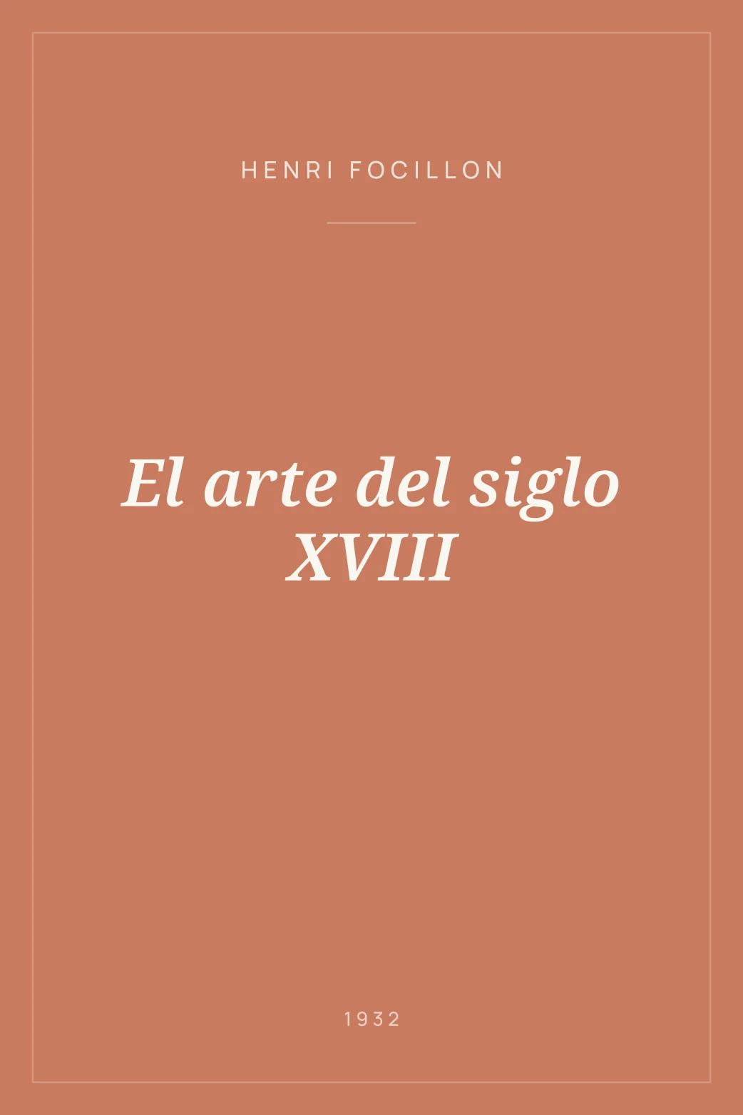 Portada de El arte del siglo XVIII