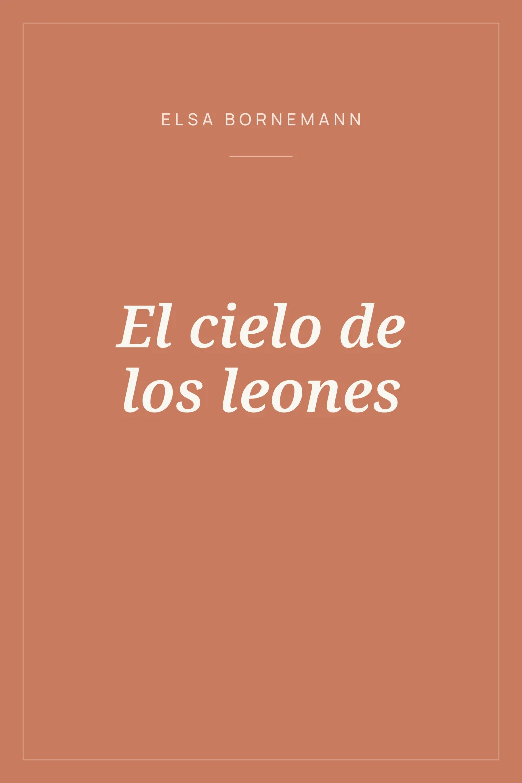 Portada de El cielo de los leones