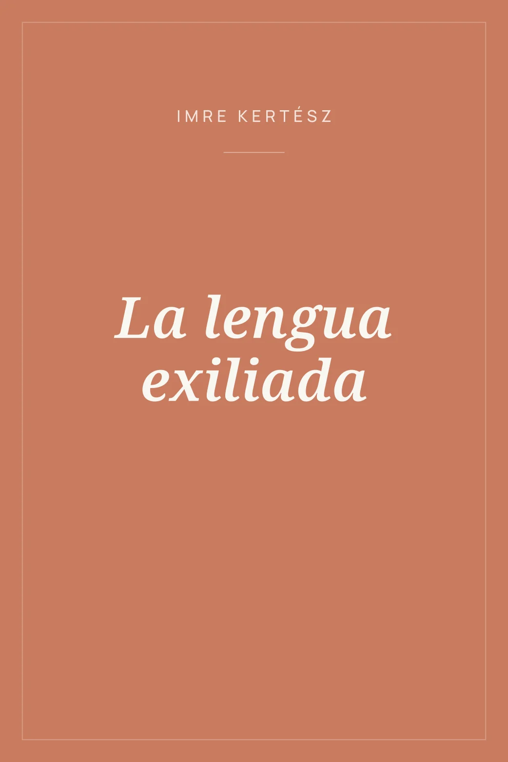 Portada de La lengua exiliada