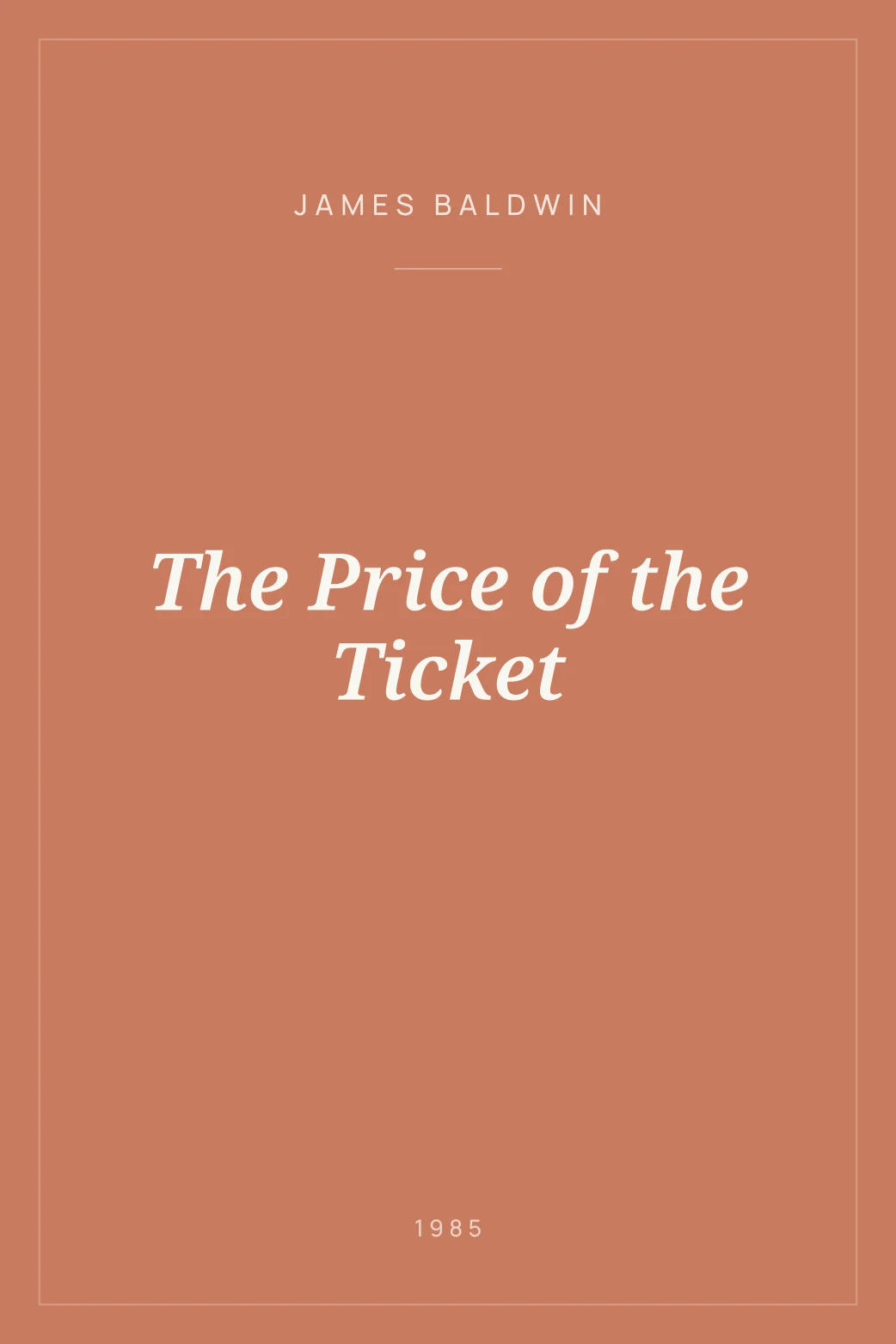 Portada de The Price of the Ticket