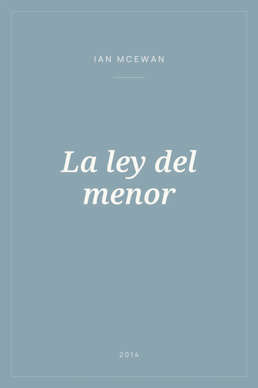 Portada de La ley del menor