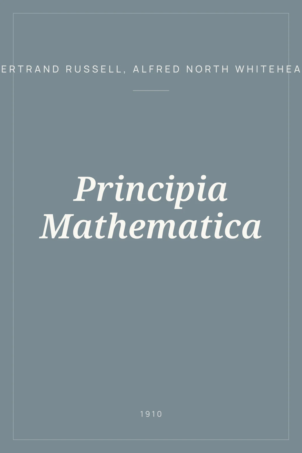 Portada de Principia Mathematica