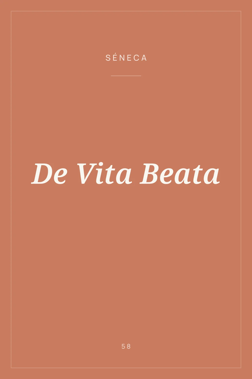 Portada de De Vita Beata
