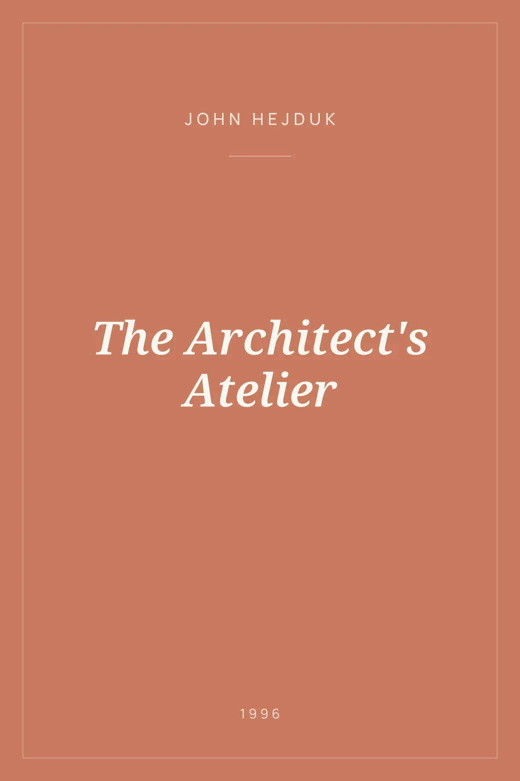 Portada de The Architect's Atelier
