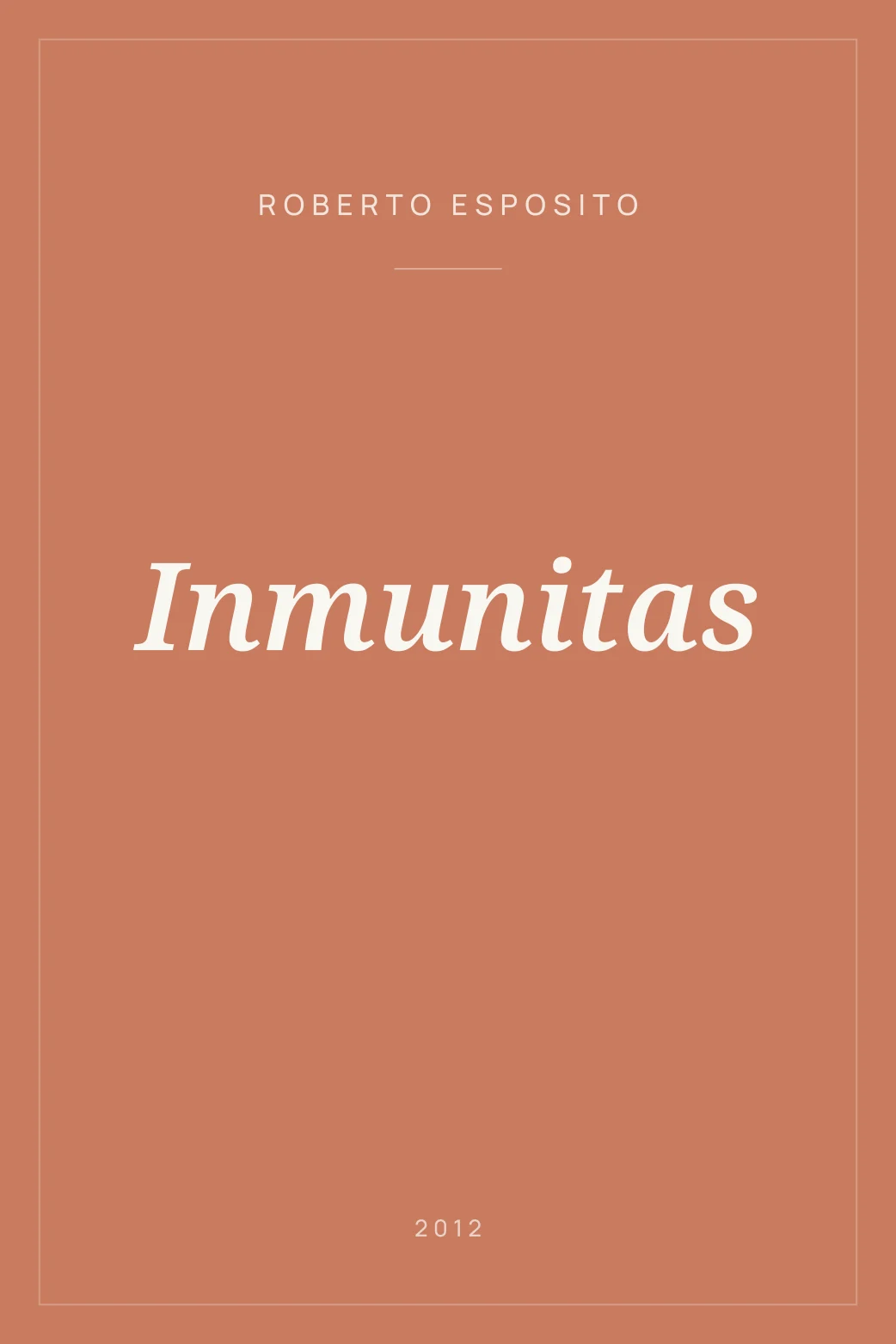 Portada de Inmunitas
