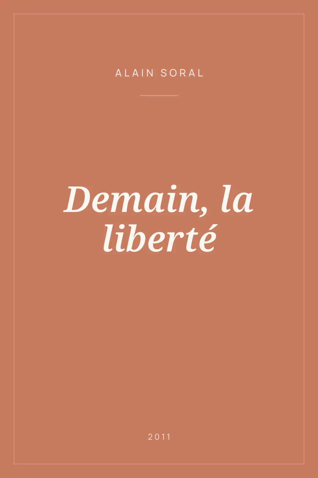 Portada de Demain, la liberté