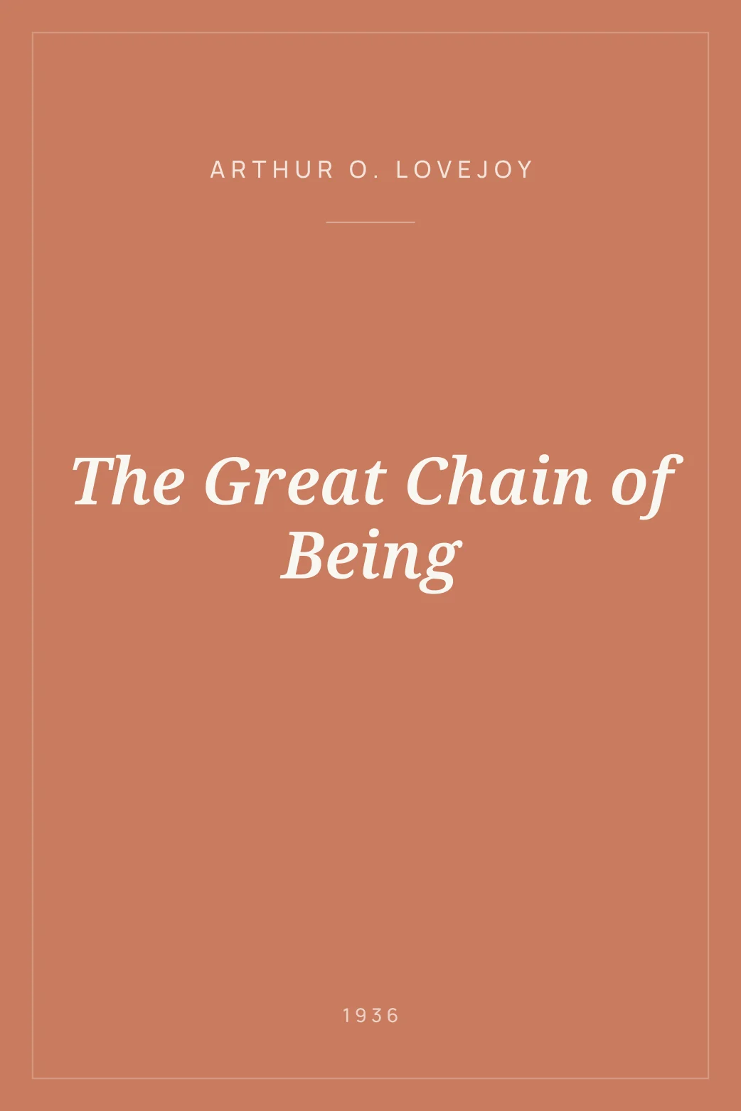 Portada de The Great Chain of Being