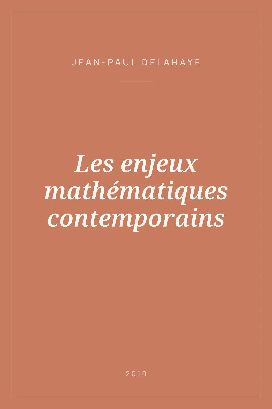 Portada de Les enjeux mathématiques contemporains