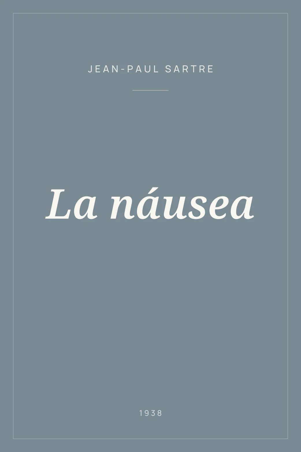 Portada de La náusea