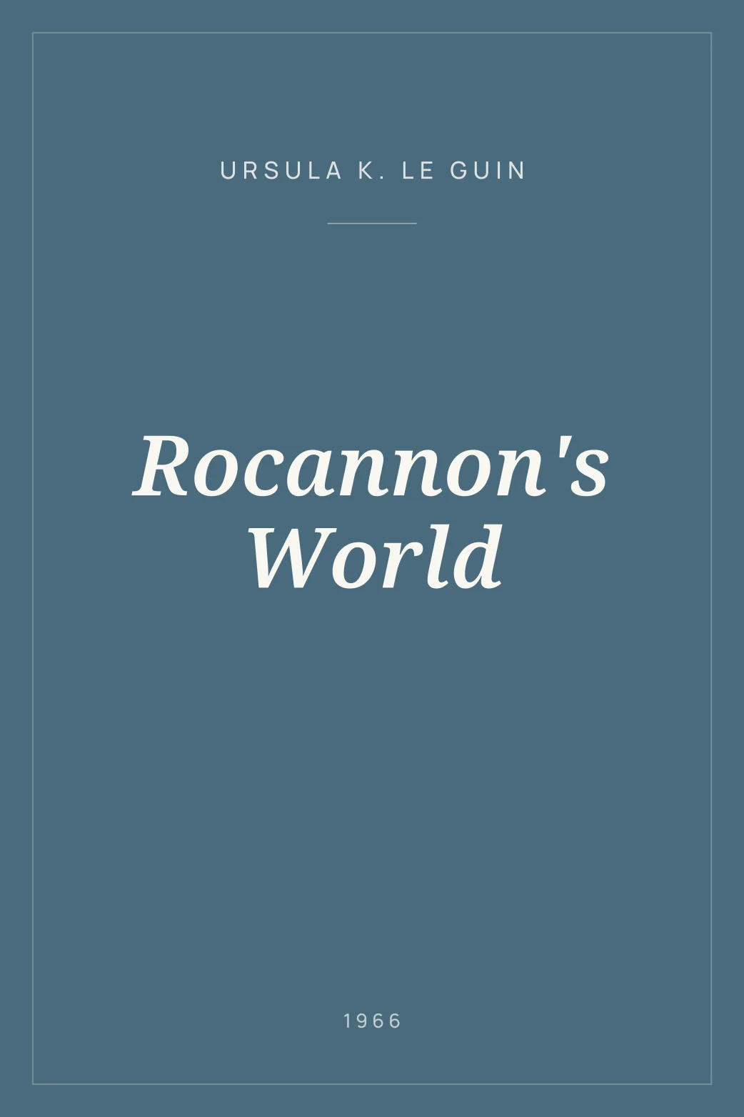 Portada de Rocannon's World