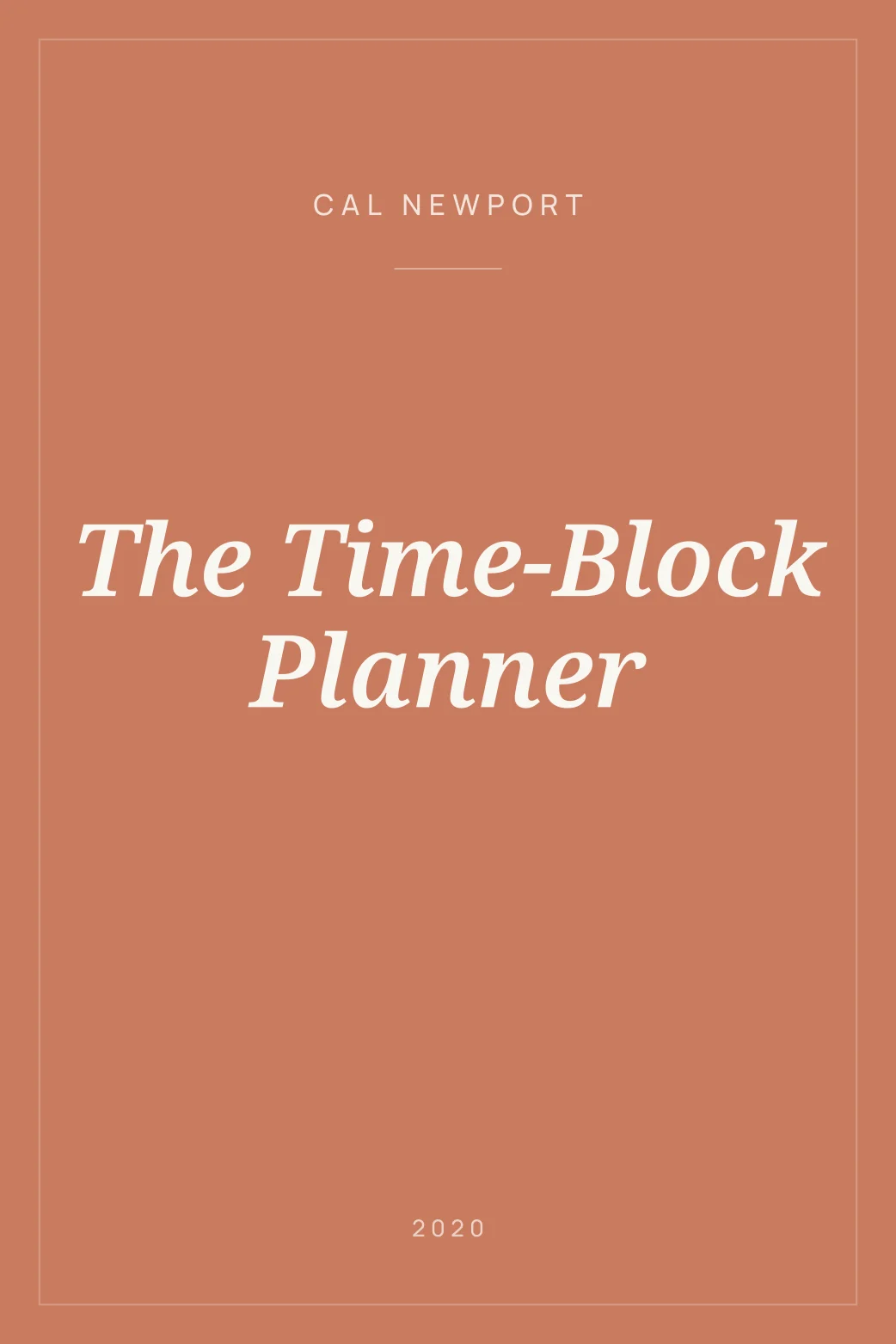 Portada de The Time-Block Planner