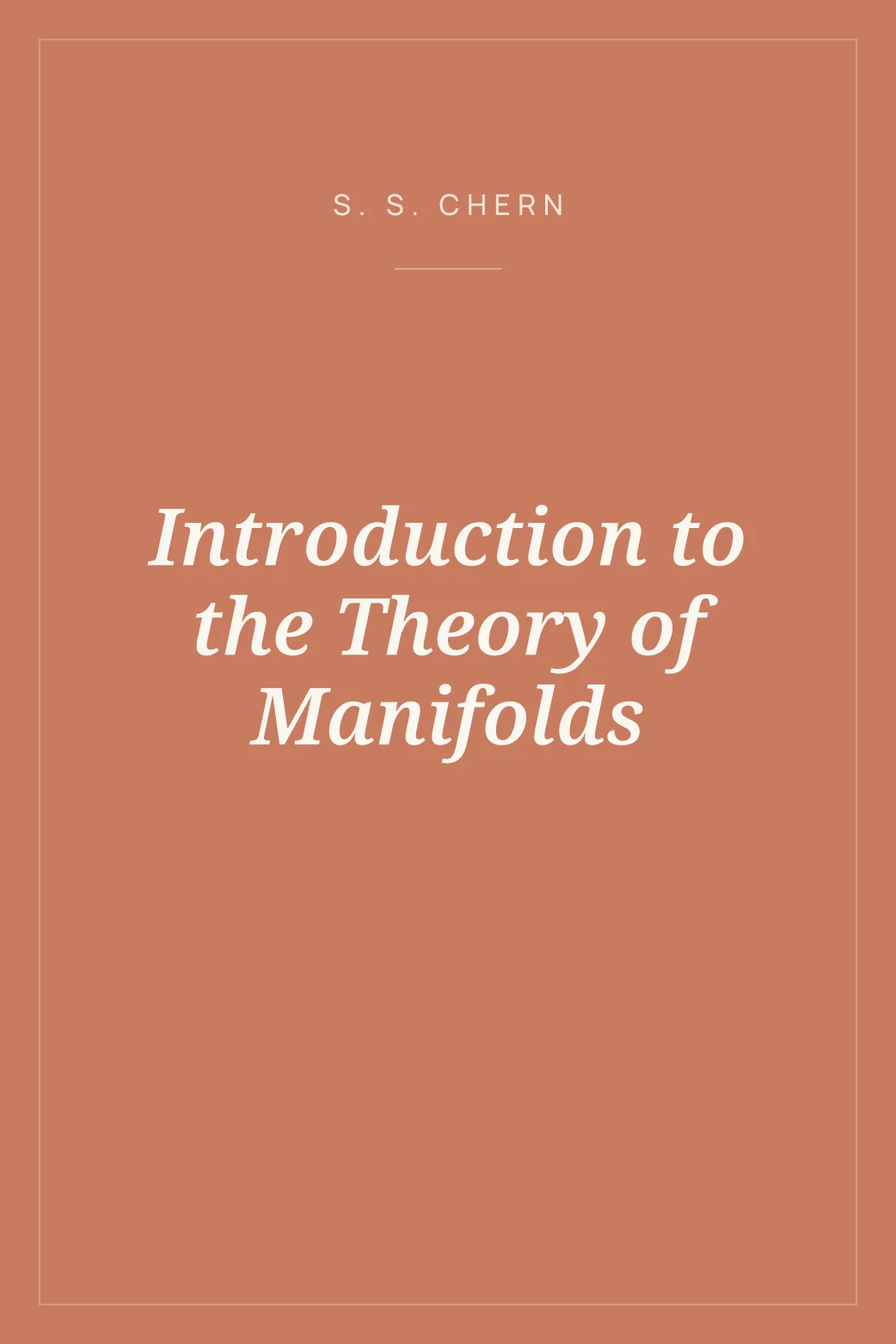 Portada de Introduction to the Theory of Manifolds
