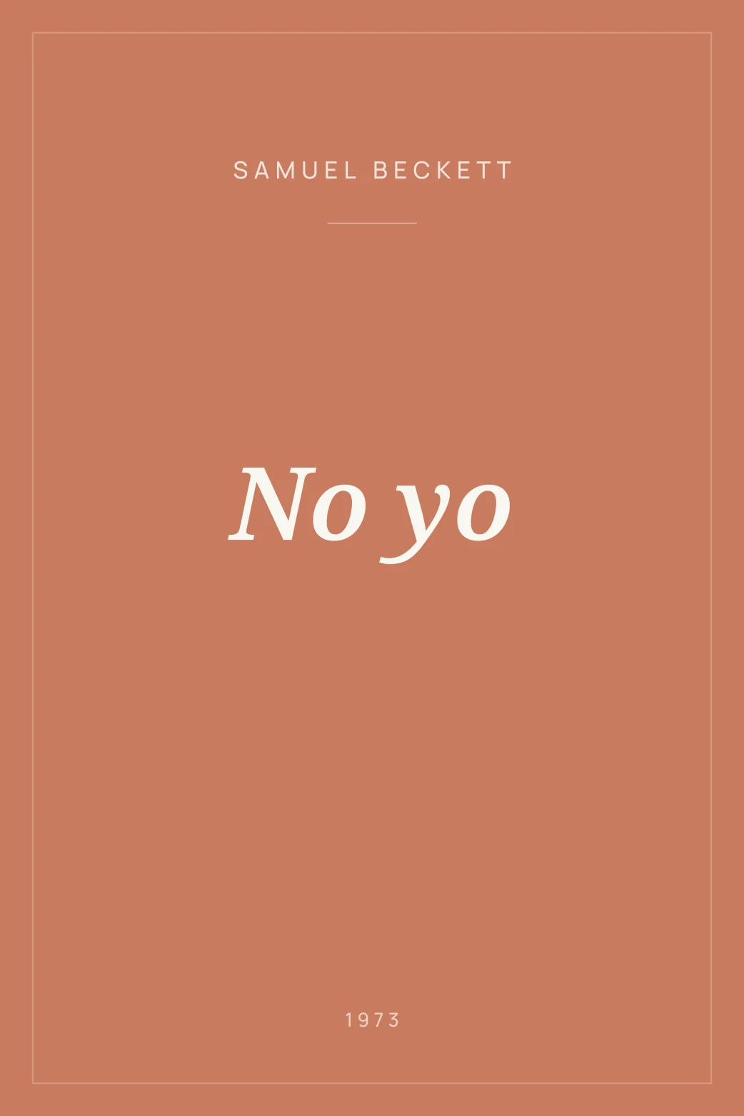 Portada de No yo