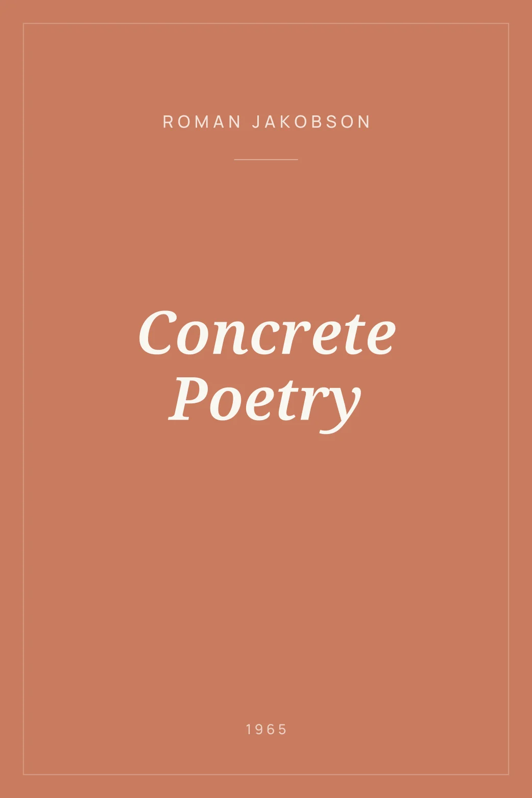 Portada de Concrete Poetry