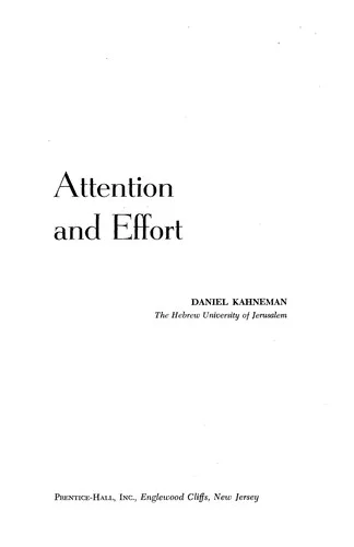 Portada de Attention and Effort