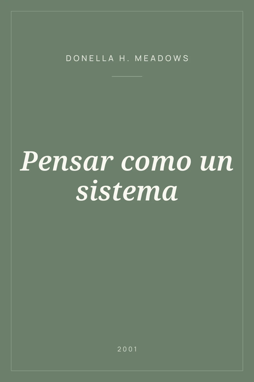 Portada de Pensar como un sistema