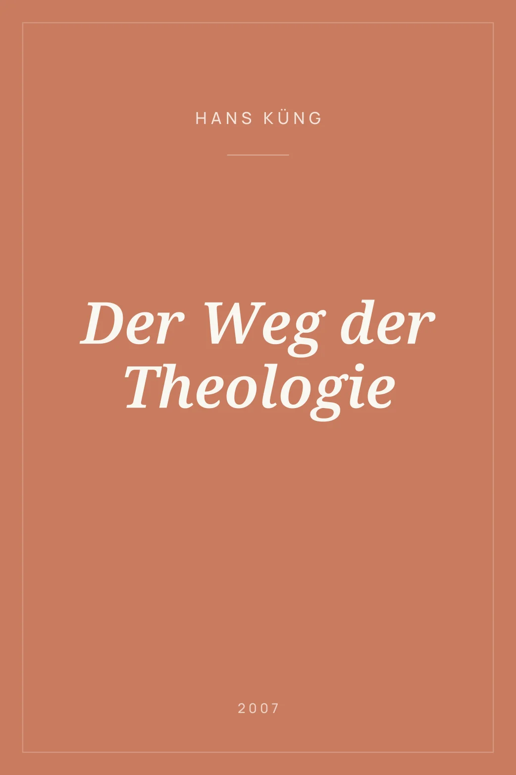 Portada de Der Weg der Theologie