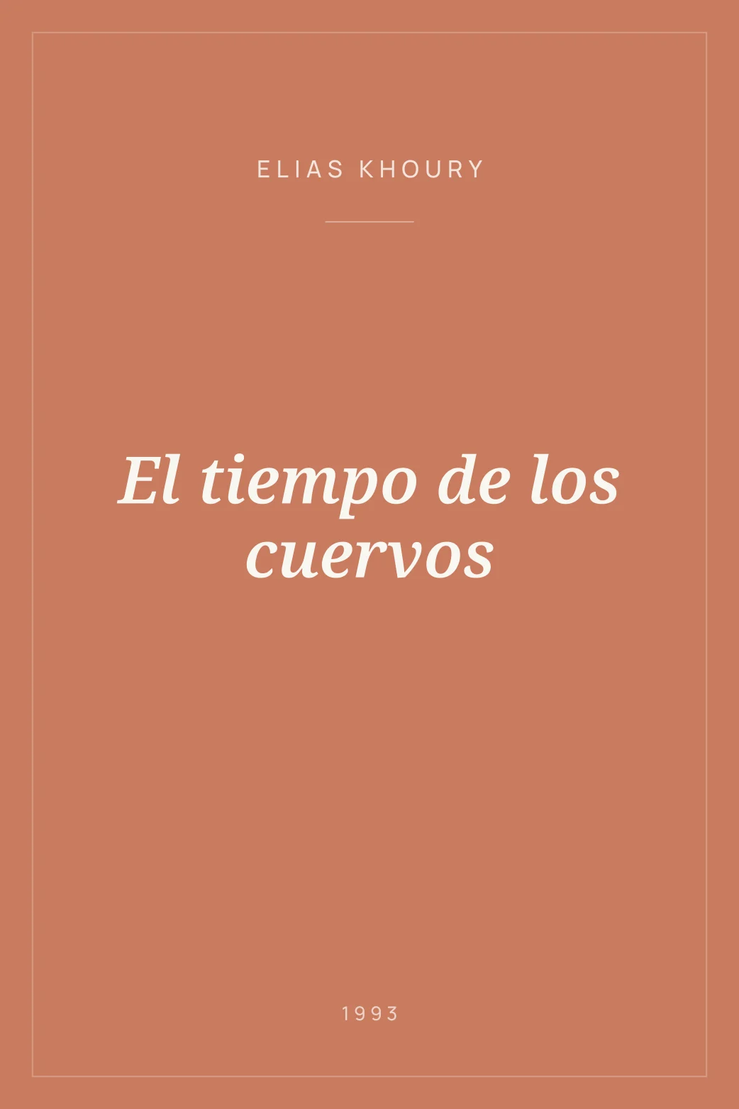 Portada de El tiempo de los cuervos