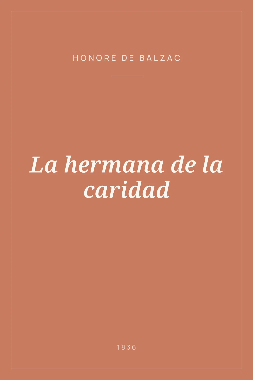 Portada de La hermana de la caridad