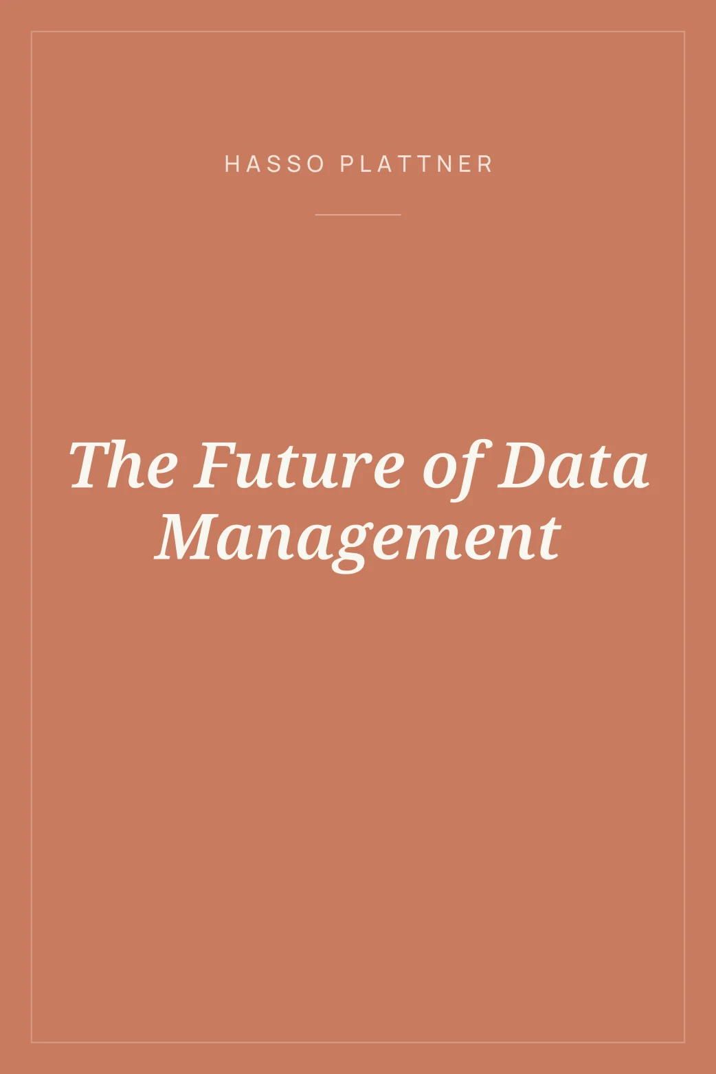 Portada de The Future of Data Management