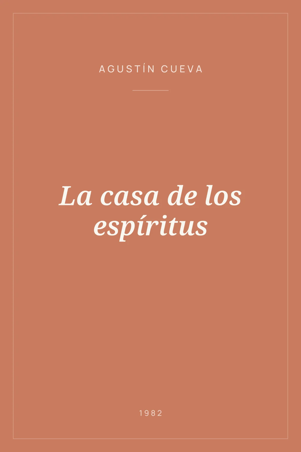 Portada de La casa de los espíritus