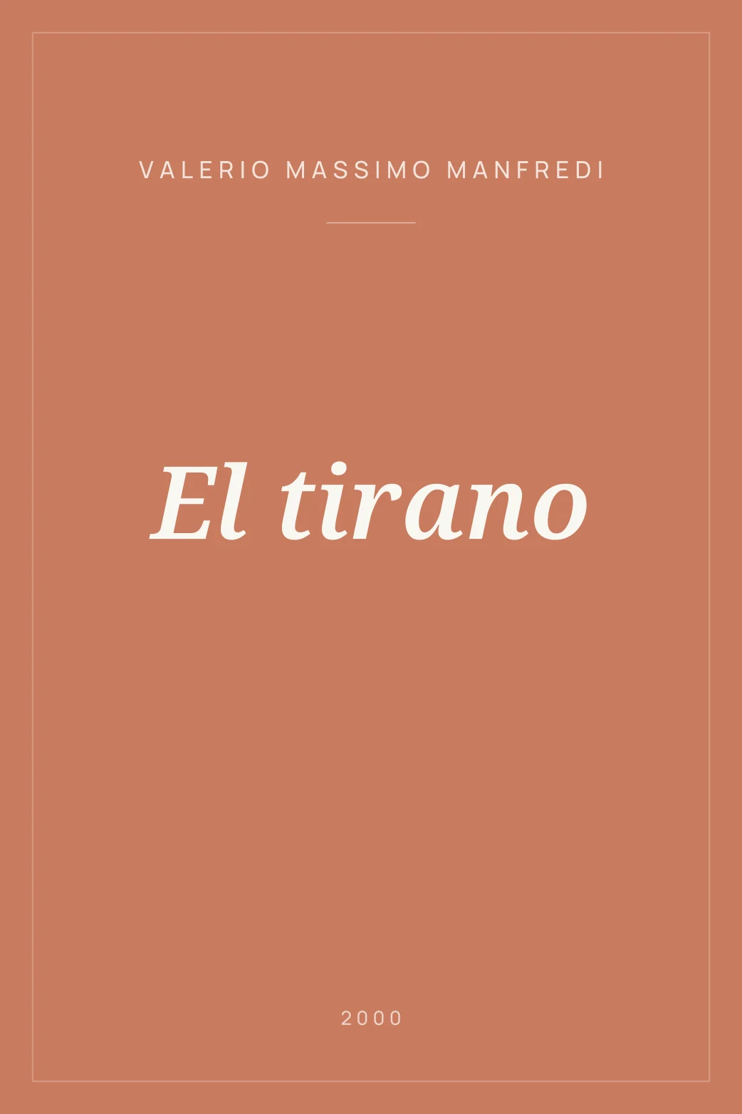 Portada de El tirano