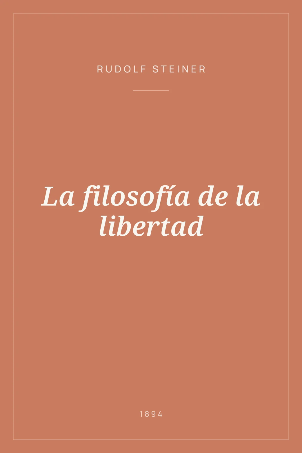 Portada de La filosofía de la libertad