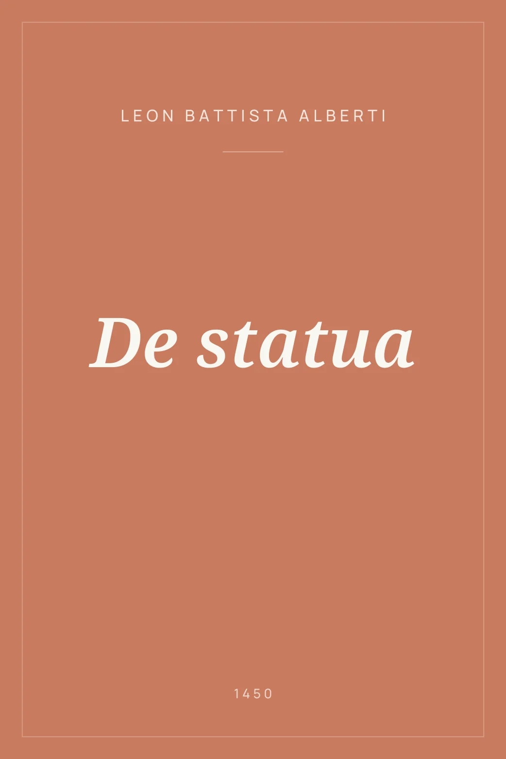 Portada de De statua