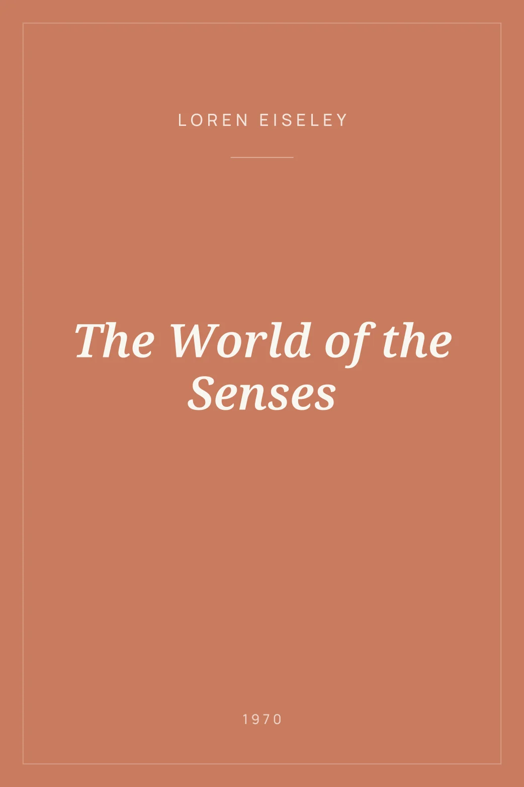 Portada de The World of the Senses