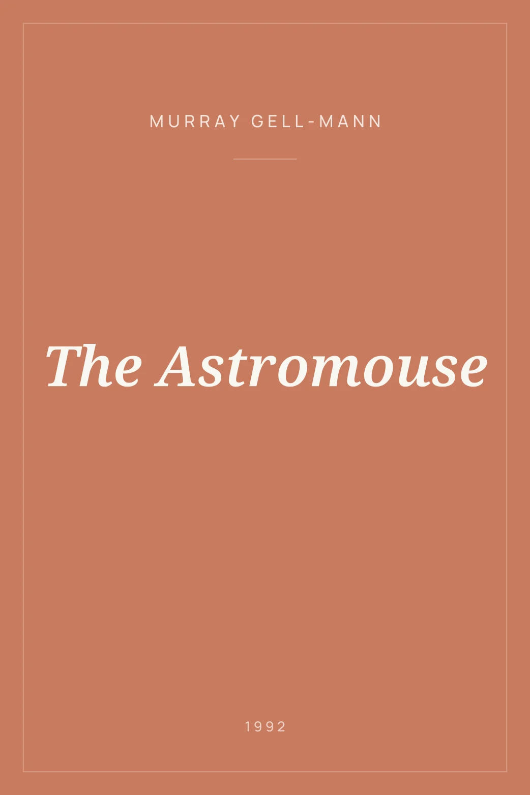 Portada de The Astromouse