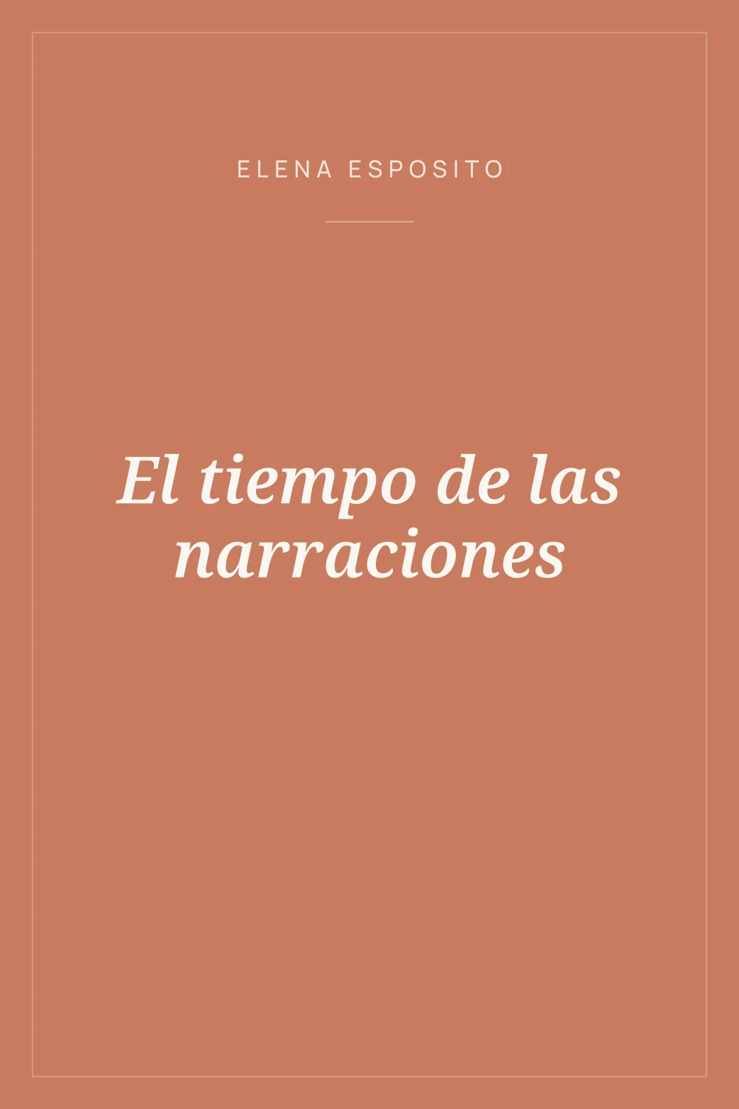 Portada de El tiempo de las narraciones