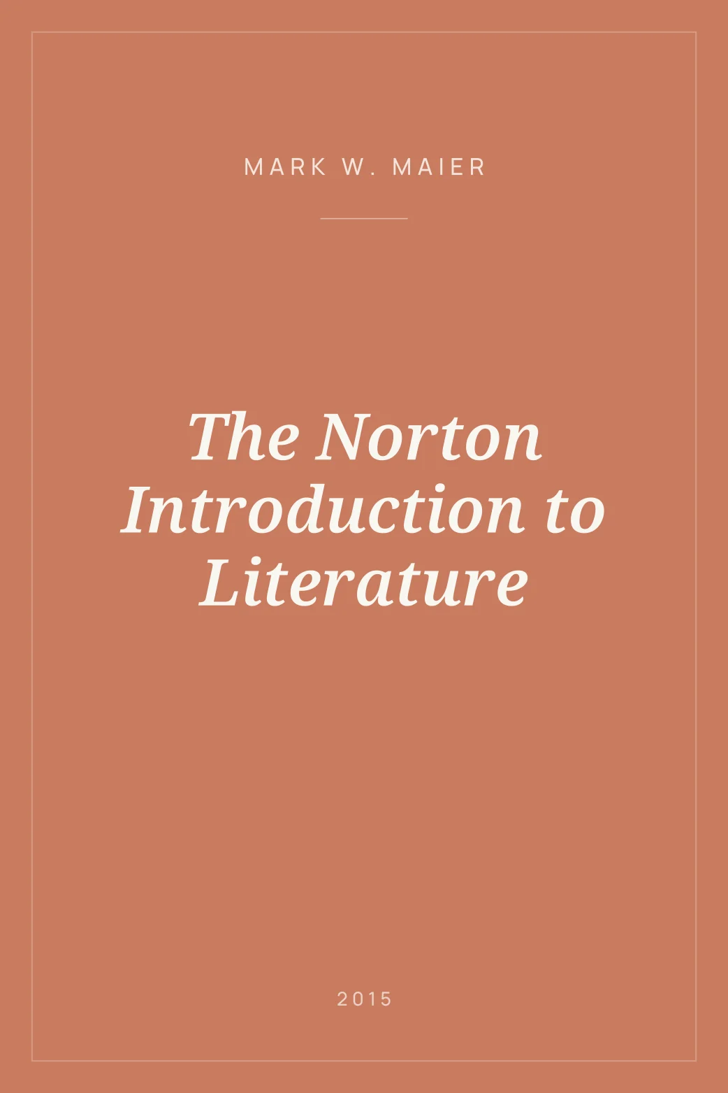 Portada de The Norton Introduction to Literature
