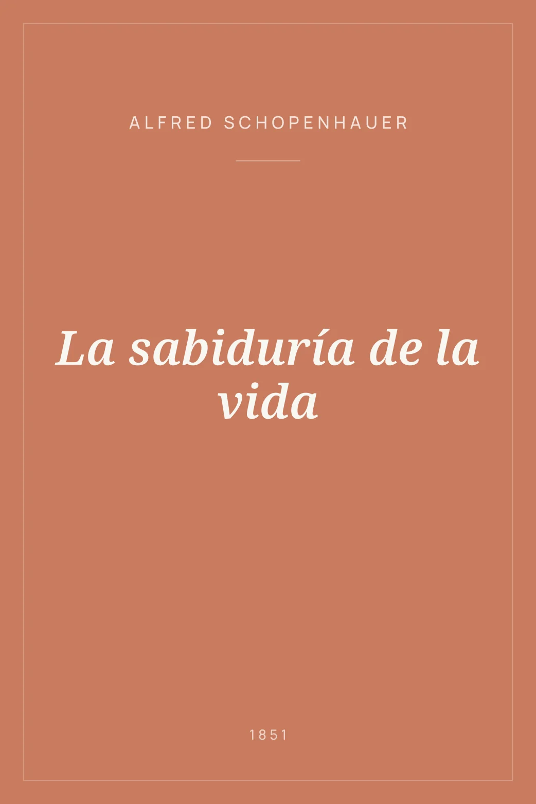 Portada de La sabiduría de la vida