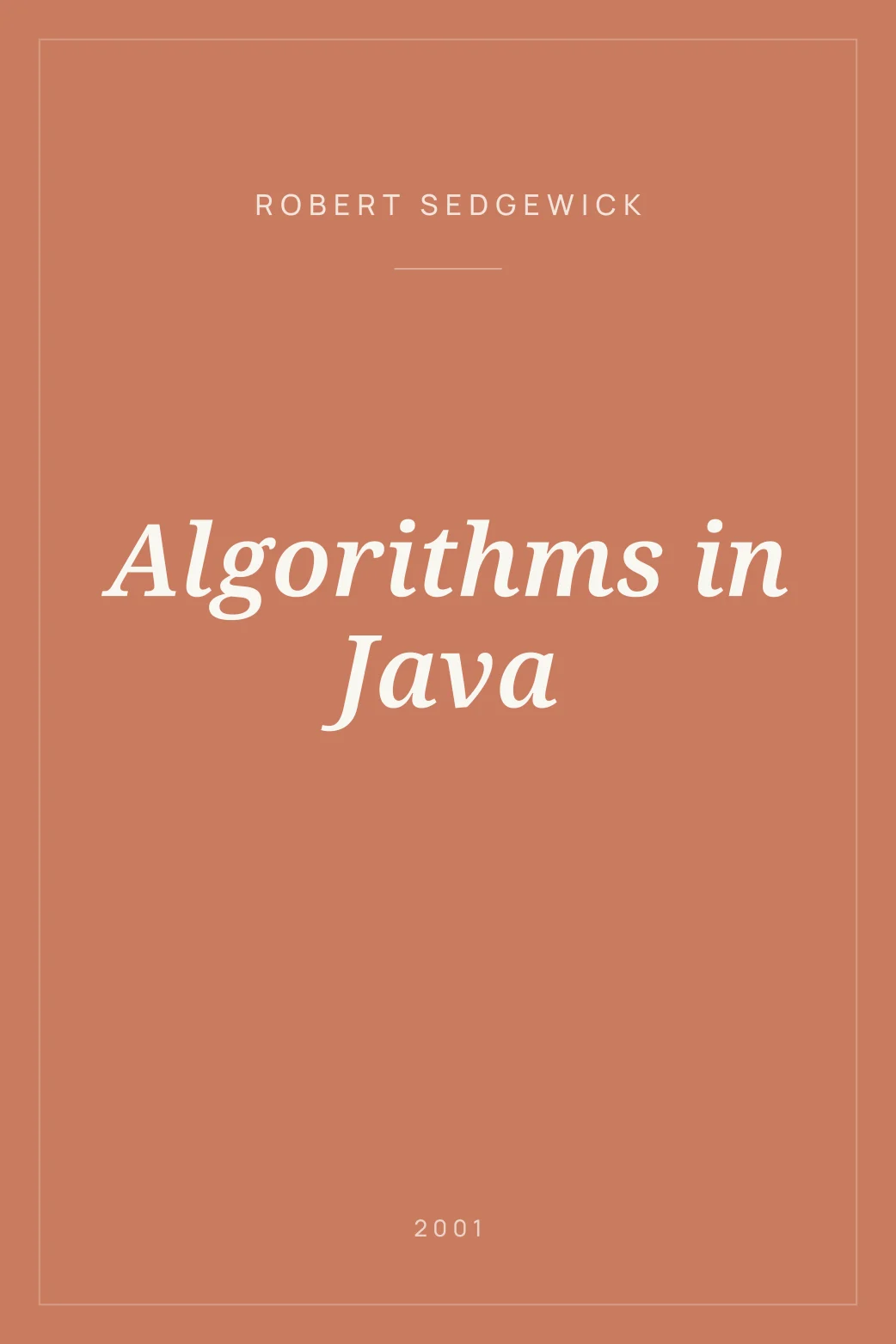 Portada de Algorithms in Java