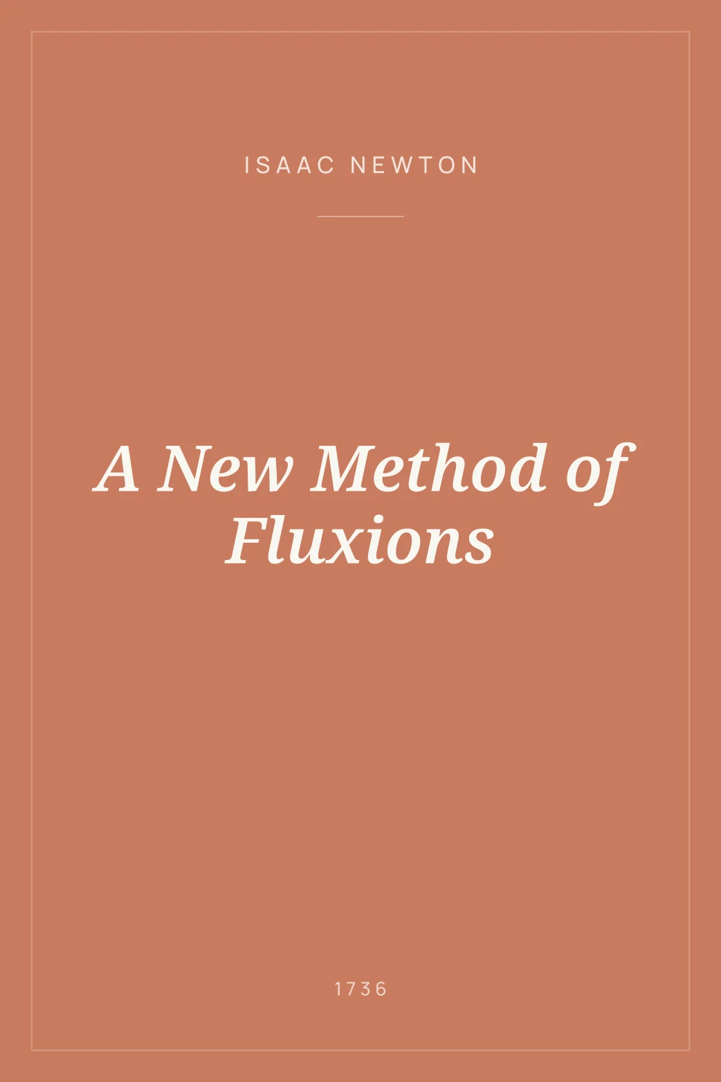 Portada de A New Method of Fluxions