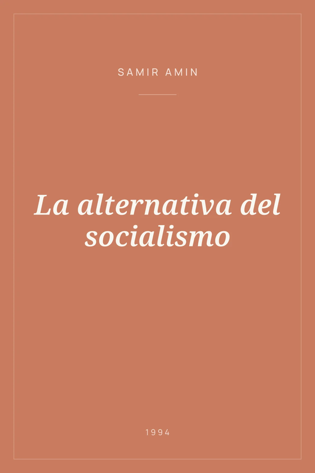 Portada de La alternativa del socialismo