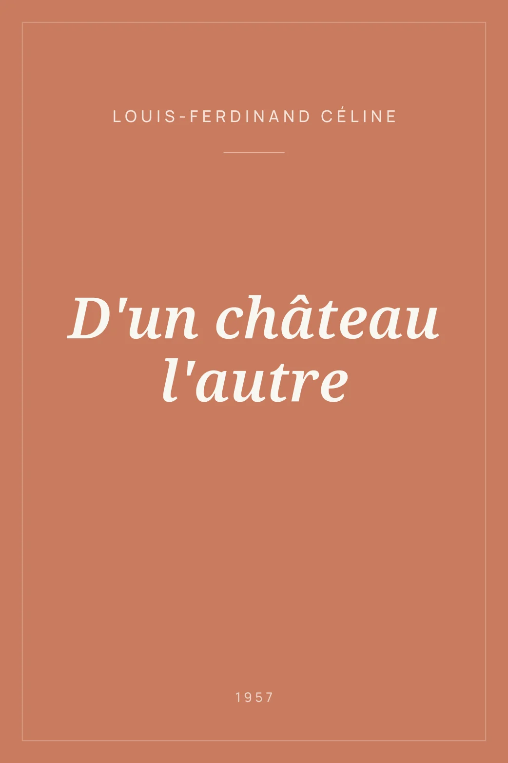 Portada de D'un château l'autre