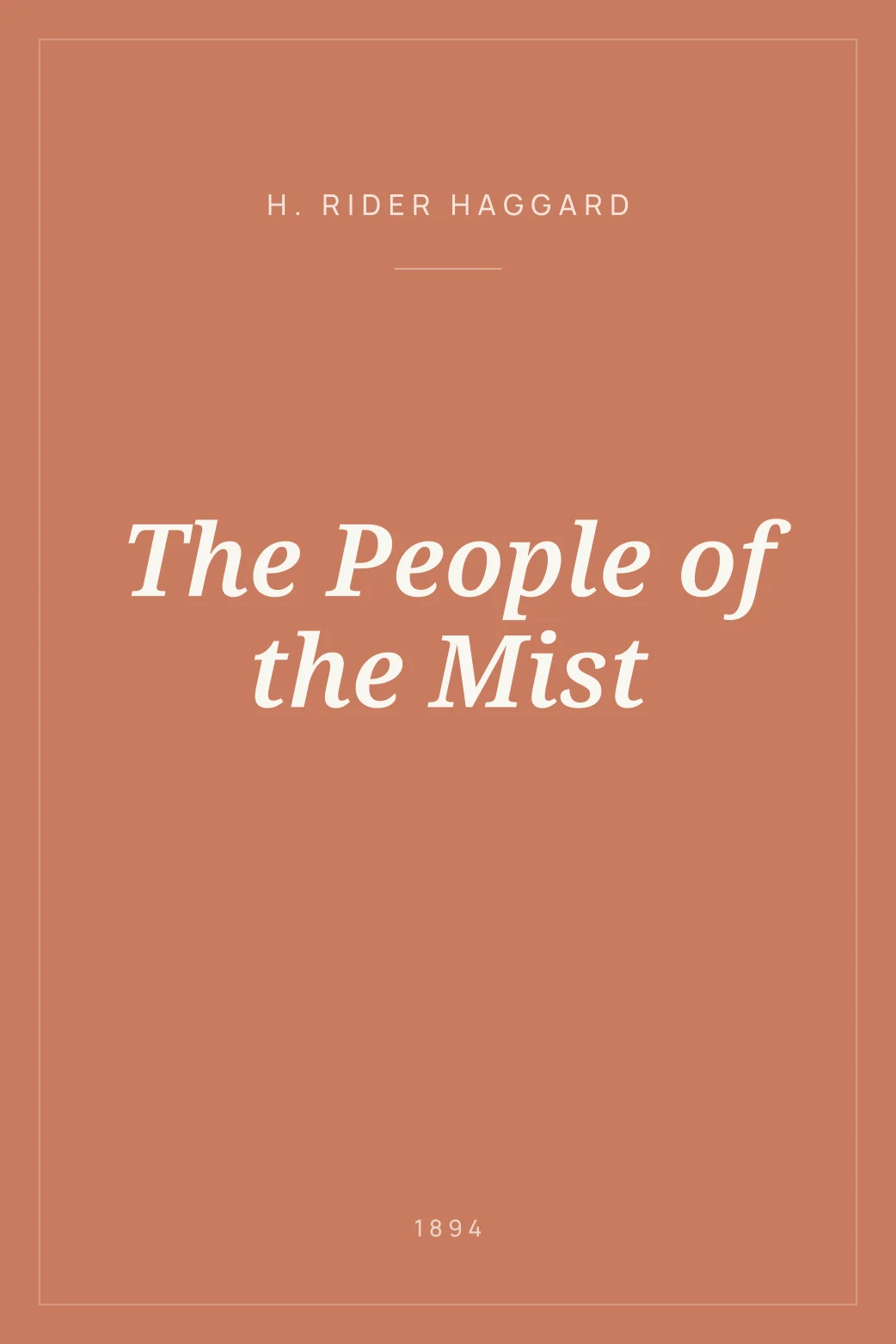 Portada de The People of the Mist
