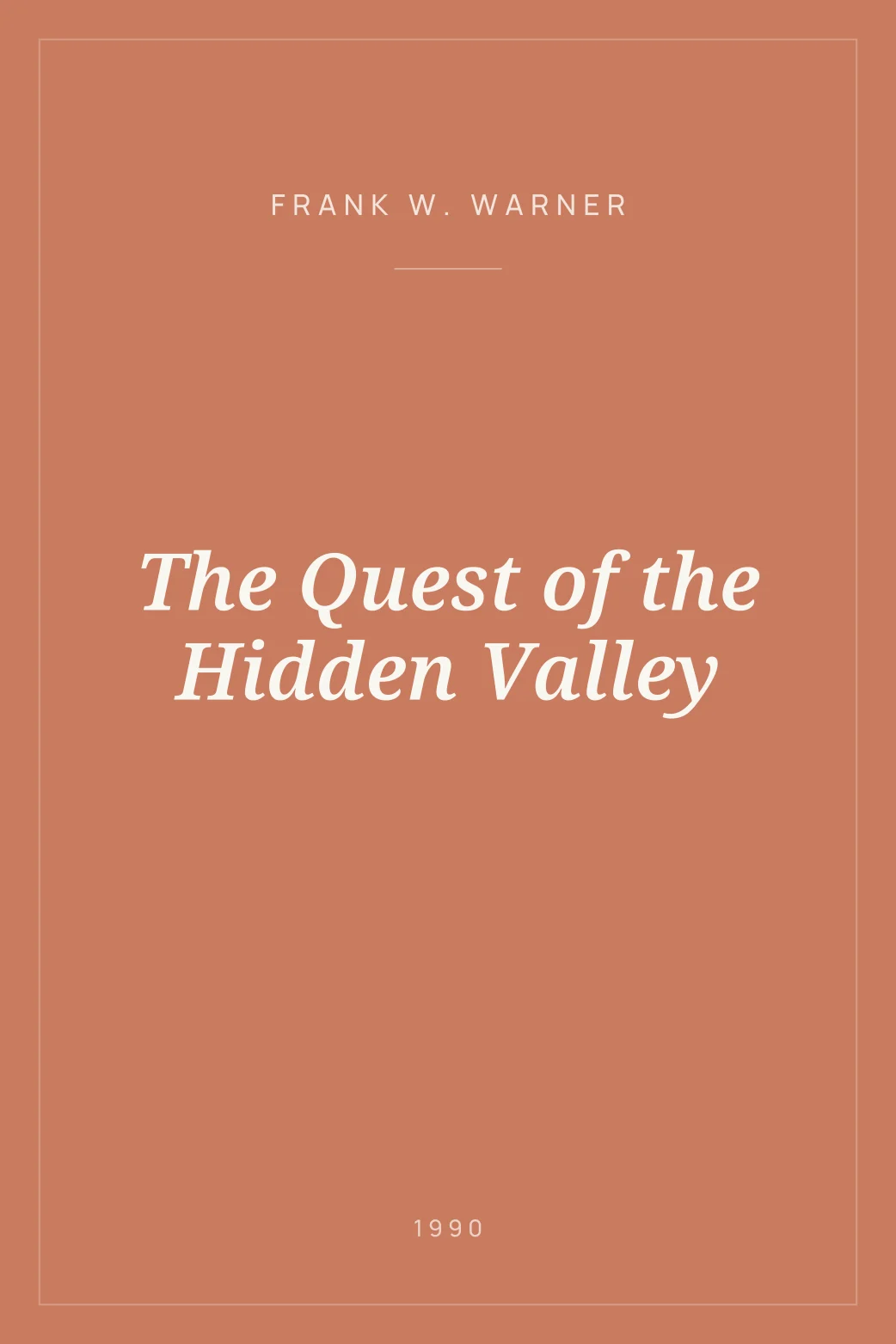Portada de The Quest of the Hidden Valley