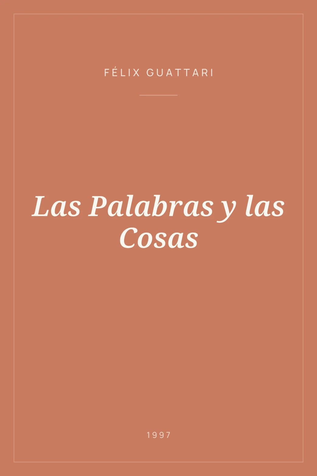 Portada de Las Palabras y las Cosas