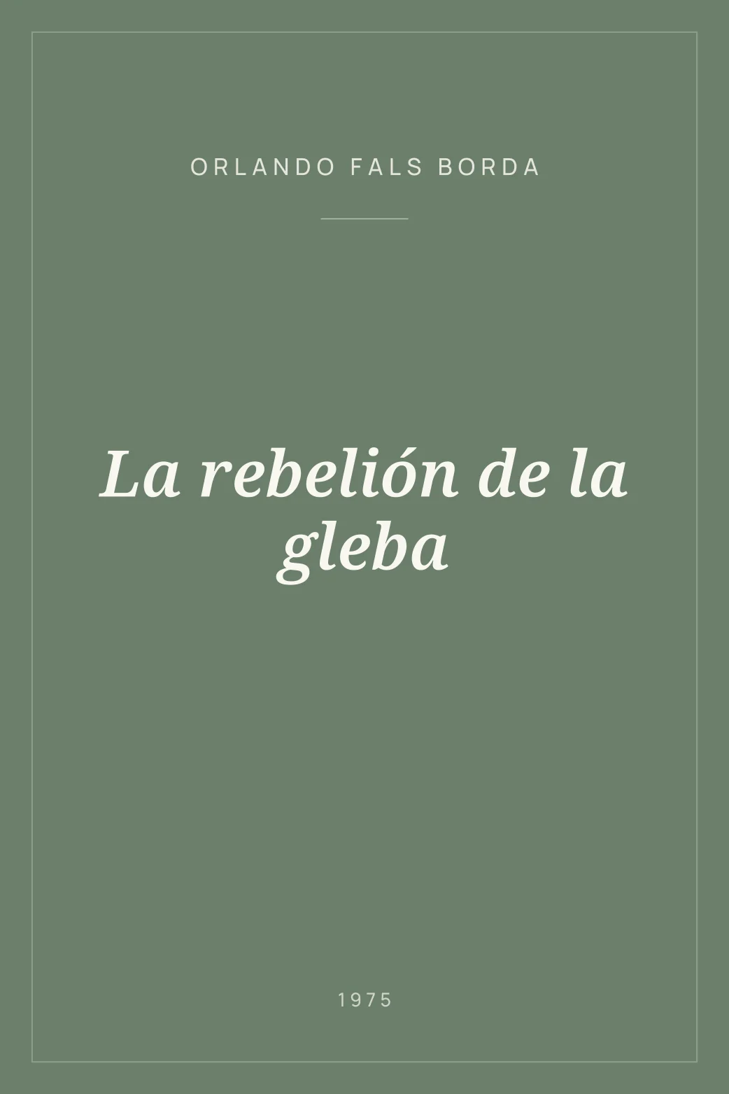 Portada de La rebelión de la gleba