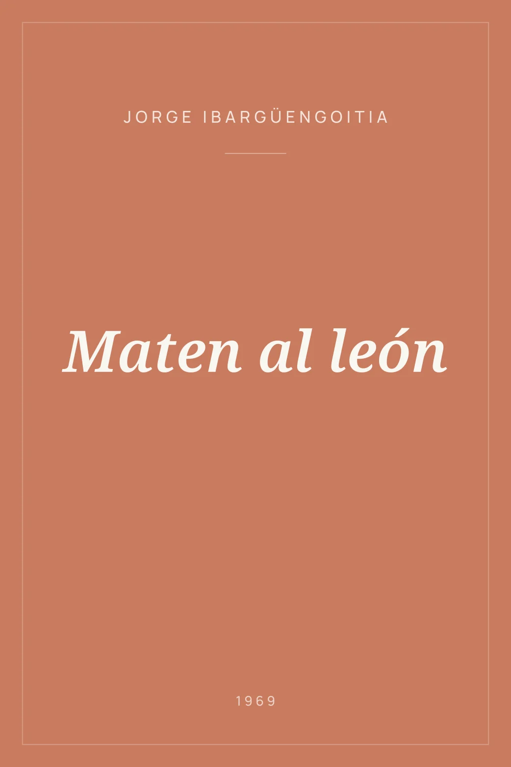 Portada de Maten al león