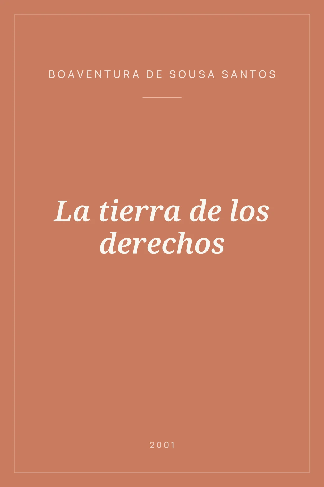 Portada de La tierra de los derechos