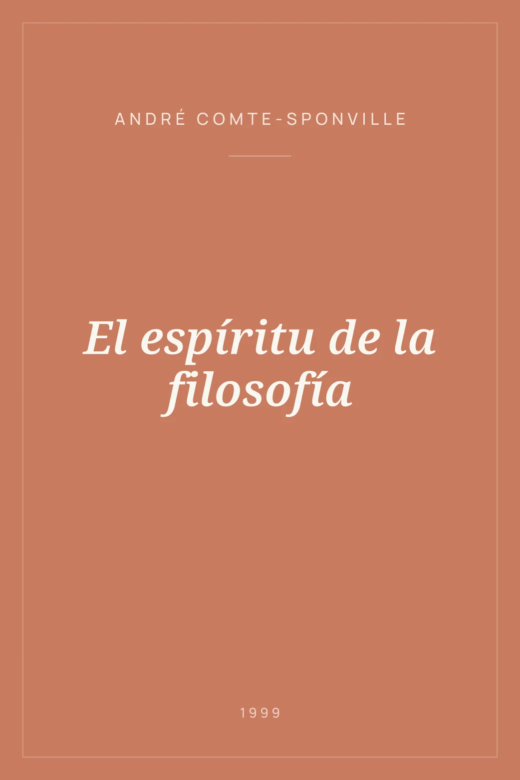 Portada de El espíritu de la filosofía