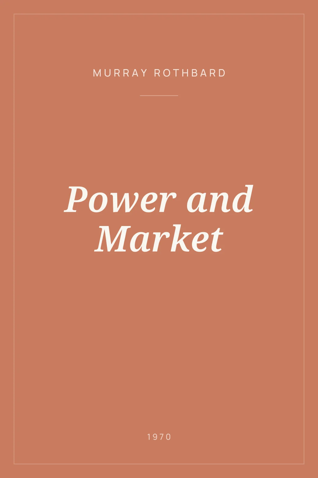 Portada de Power and Market