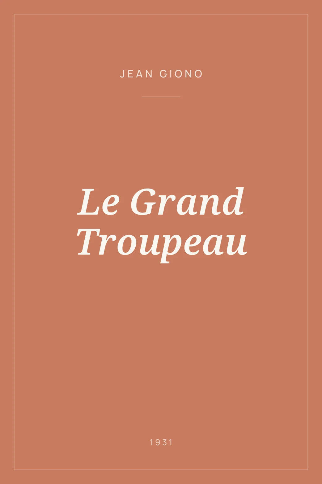 Portada de Le Grand Troupeau