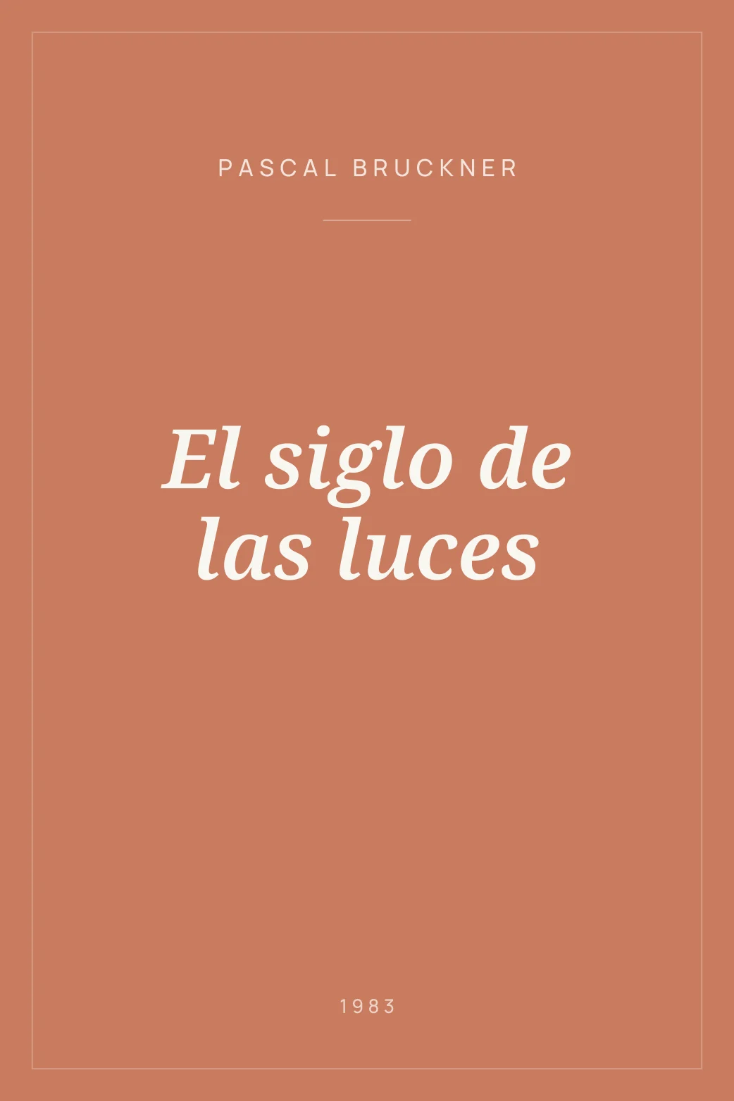 Portada de El siglo de las luces